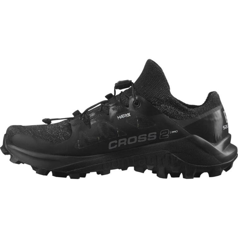 Black Salomon Cross Pro 2 Women's Trail Running Shoes | PH 87946R